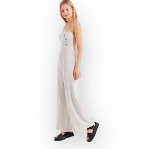 Urban Outfitters Striped Wide-Leg Jumpsuit in Cream and Black